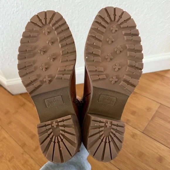 Zodiac Leather Brown Greyson Heeled Boots Size 8M Holiday Career Workwear Boho - Picture 6 of 8